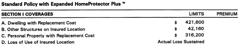 example underinsurance policy